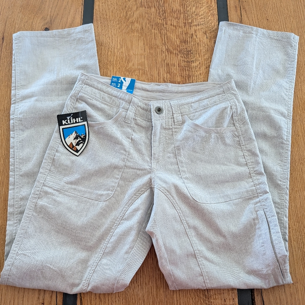 Kuhl Kurve Straight Leg Pants in Light Gray